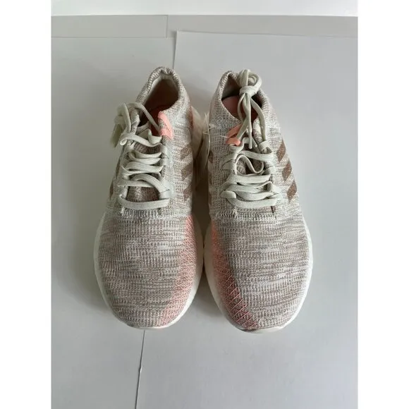 Adidas Girls PureBoost GO Size 6.5 Big Kids Pink Running Shoes Walking Sneakers