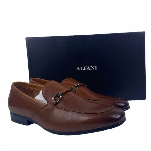 Alfani Truman Tan Bit Slip On Loafer Shoes