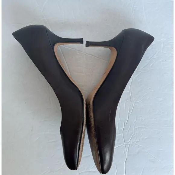 Coach Missy Women's Brown Soft Leather Napa Round Toe Pump Heel Shoes Size 9B