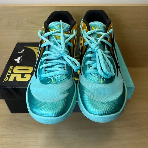 Lamello Shoes MB02 Men Size 7 Honeycomb Basketball Blue Teal OG BOX