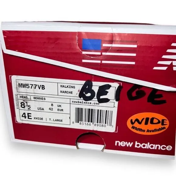 New Balance 577 USA Made Walking Shoes MW577VB Beige Men's 8.5 (4E)