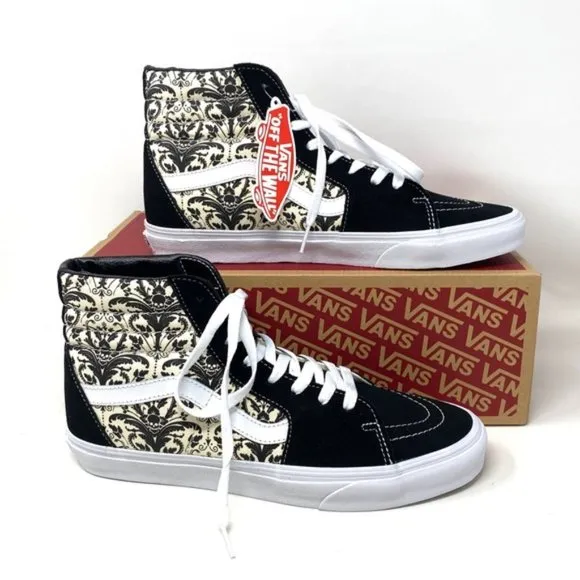 VANS Sk8-Hi Skull Tapestry Black Men’s Suede Shoes Sneakers Size VN0A7Q5N95X